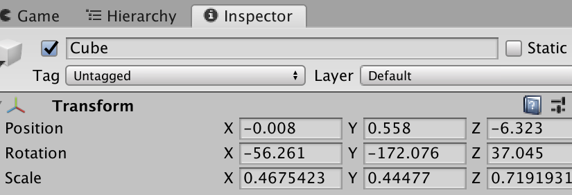 transform inspector