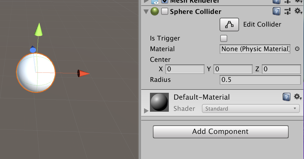 sphere collider off