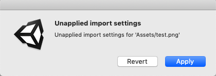 unapplied import settings