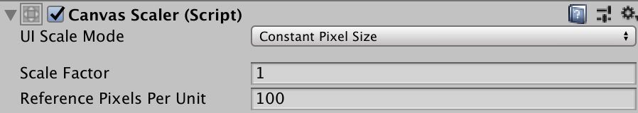 constant pixel size