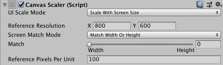 canvas scaler match width or height