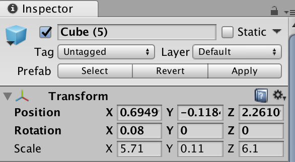 change prefab parameters