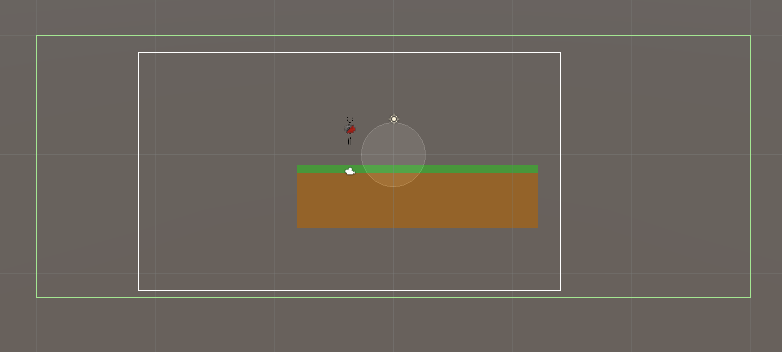 Make a white square within the range of a green square