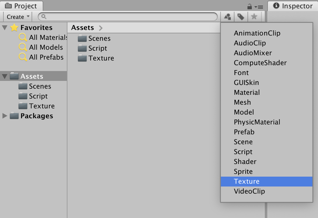 select asset type