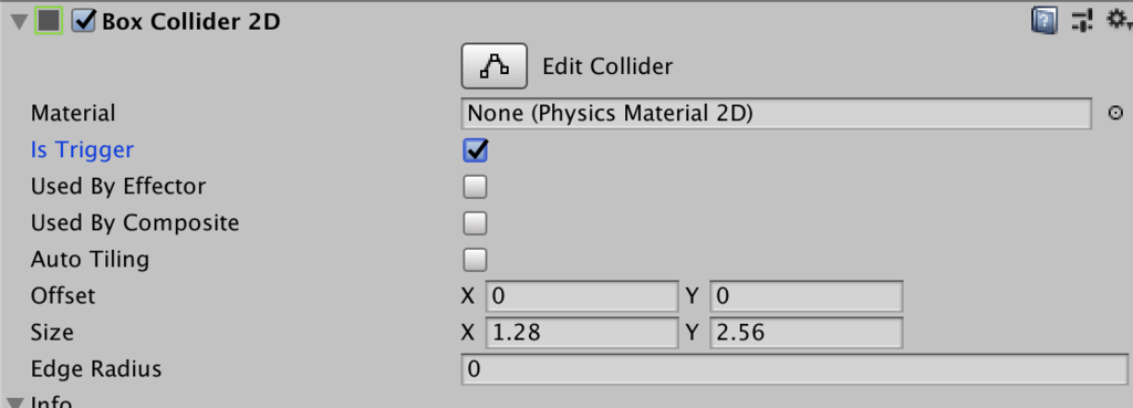 box collider 2d is trigger