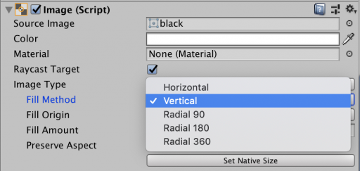 fill method vertical