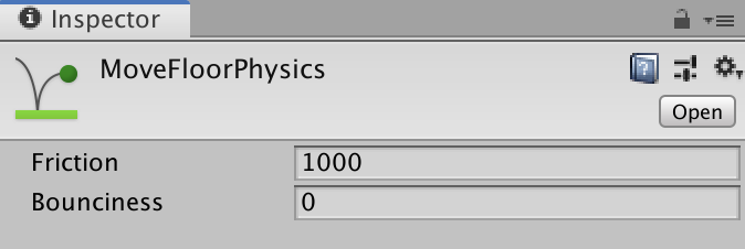 physics material 2d inspector