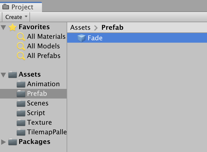 prefab fade