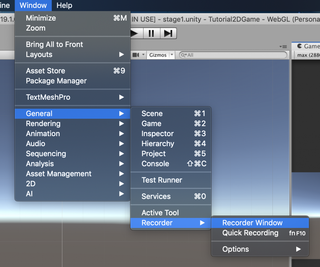 open unity recorder